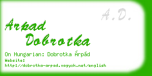 arpad dobrotka business card